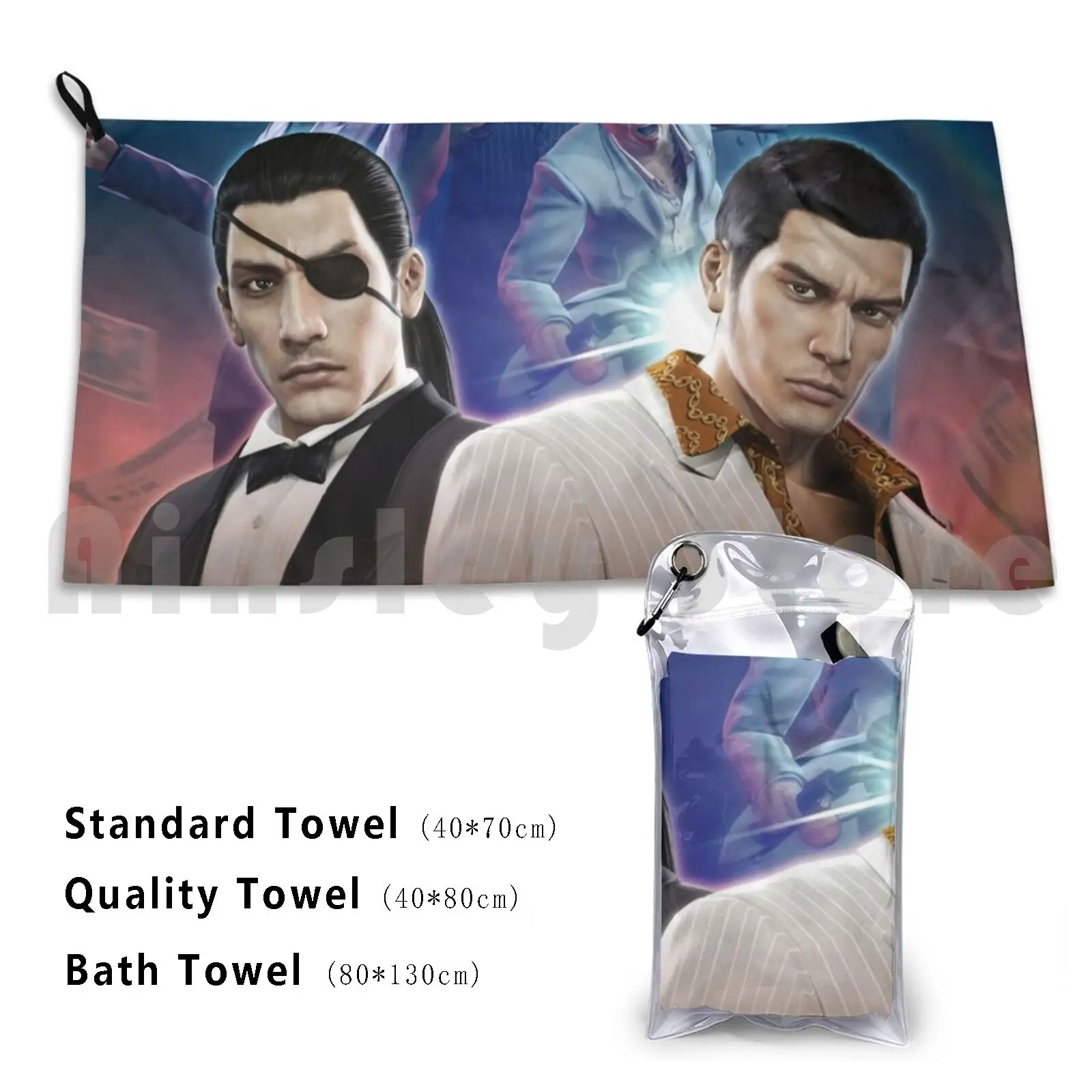 Yakuza 0 Poster Asciugamano Personalizzato Asciugamano Da Bagno Yakuza Yakuza 0 Yakuza Kiwami Goro Majima Kazuma Kiryu Akira