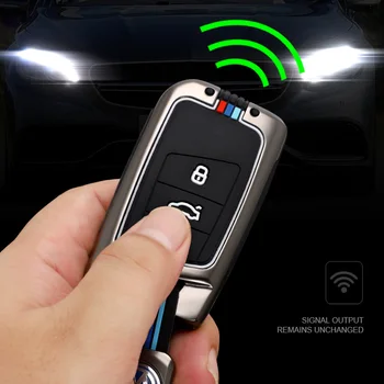 Portachiavi in lega Cover chiate/telecomando per Volkswagen Polo Golf 7 VW Magotan Passat B8 per Skoda Superb A7 accessori Auto - Portachiavi in lega per Auto portachiavi Shell Fob per Volkswagen Polo Golf 7 VW Magotan