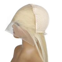 613 droite 13x4 dentelle avant cheveux humains Bob perruque pré plumé bébé cheveux 613 Blonde courte Bob perruque Remy cheveux humains pour les femmes 5