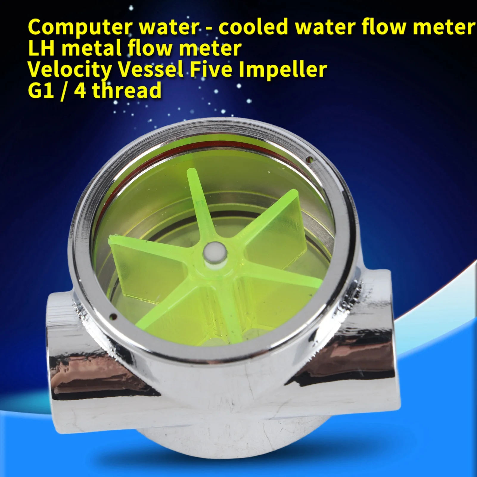 Computer Cooling Indicator Tungsten Alloy G1/4" Standard Female to Female Thread Computer Water Cooling Indicator
