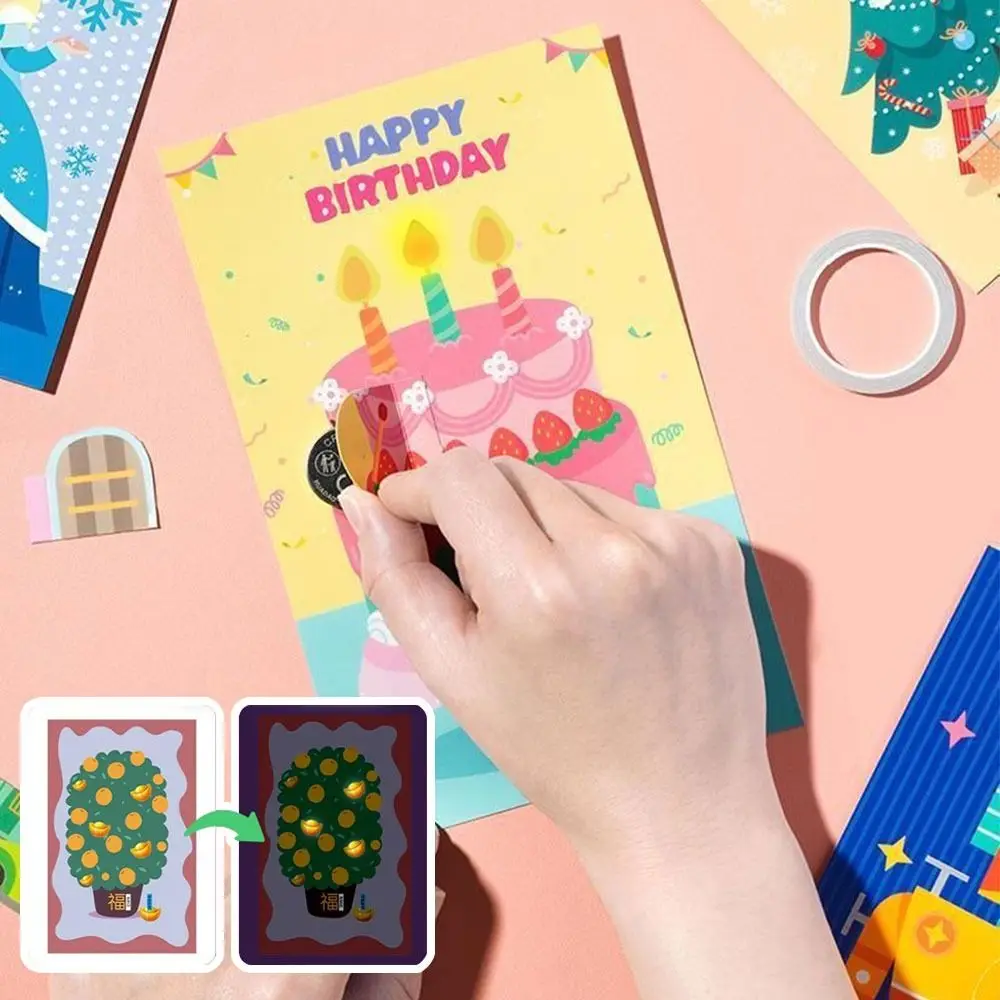 Funny DIY Magic Paper set Luminous circuit Paper Fun Electronic Card Handmade Electronic greeting cards set Children