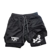 Men's and Women's Running Shorts Fitness Gym Training 2-in-1 Sports Shorts Fast Dry Training Slow Running Double layered Summer 2