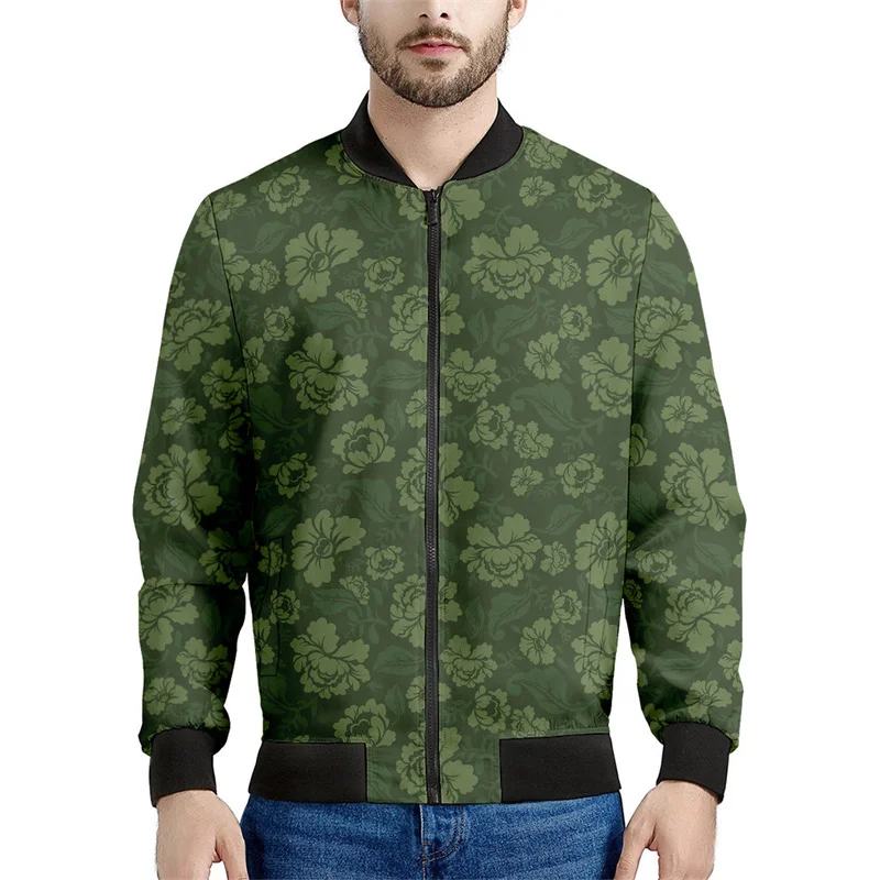 thumbnail image 1 of Chaqueta con estampado de camuflaje de mosaico para hombre, sudaderas casuales de manga larga con estampado de camuflaje en 3D, chaquetas deportivas con cremallera, abrigos, blusas de calle, 1 of 5