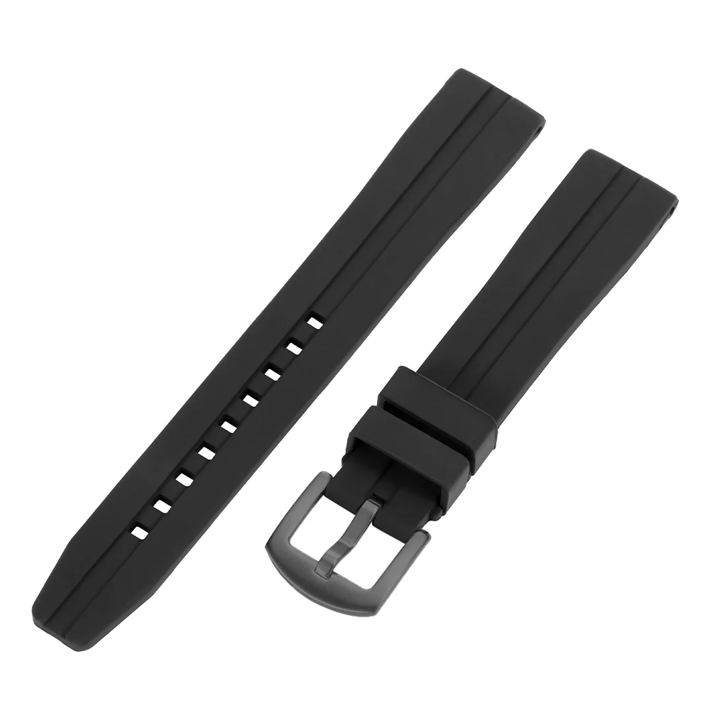 Enhanced Sports Silicone Watch Band - Extended Length Rubber Strap