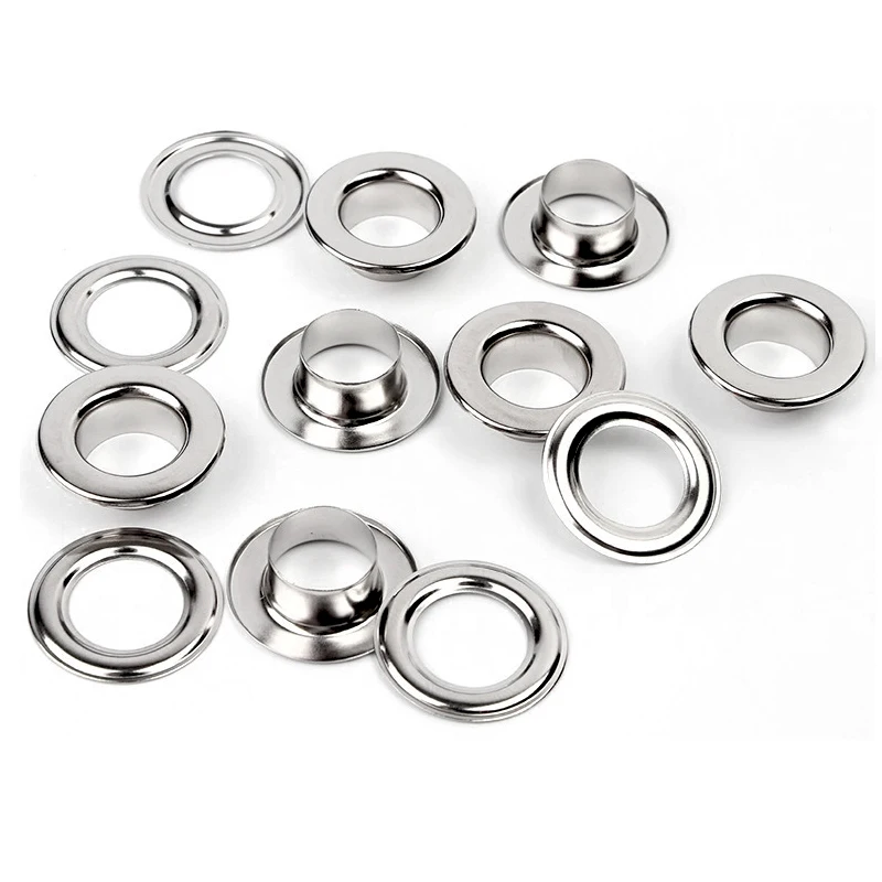Stainless Steel Flat Eyelets Inside Diameter 5/6/8/10 mm Button Metal Shoe Eye Buckle Leather Rivets File Bag Rack Hollow Nail 5