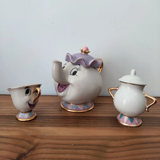 Beauty Beast Teapot Mrs Potts Chip Tea Pot Set  Chip Cup Beauty Beast -  Potts' Mug - Aliexpress