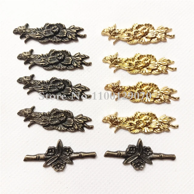 10 Piece Different Menuki Sword's Parts Handle Fittings For