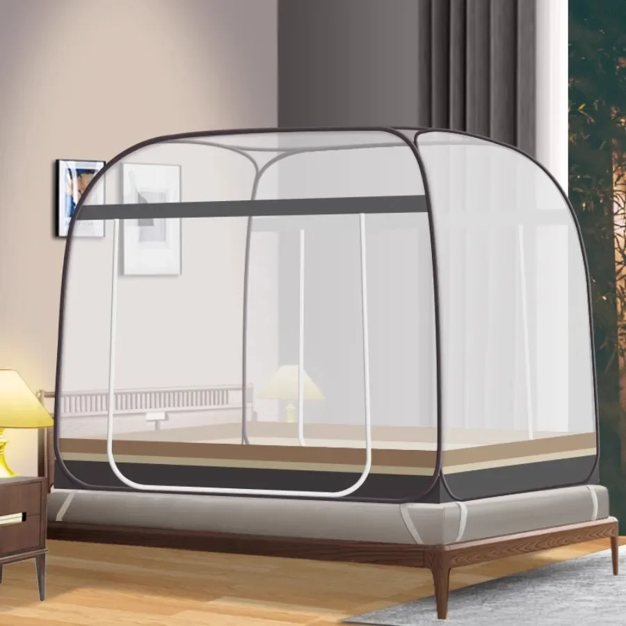 Zanzariera Quadrata Supporto Facile Da Montare Cerniera Pieghevole Zanzariera Letto Principessa Protector Nail Proof Mesh Zanzariera Room Decor