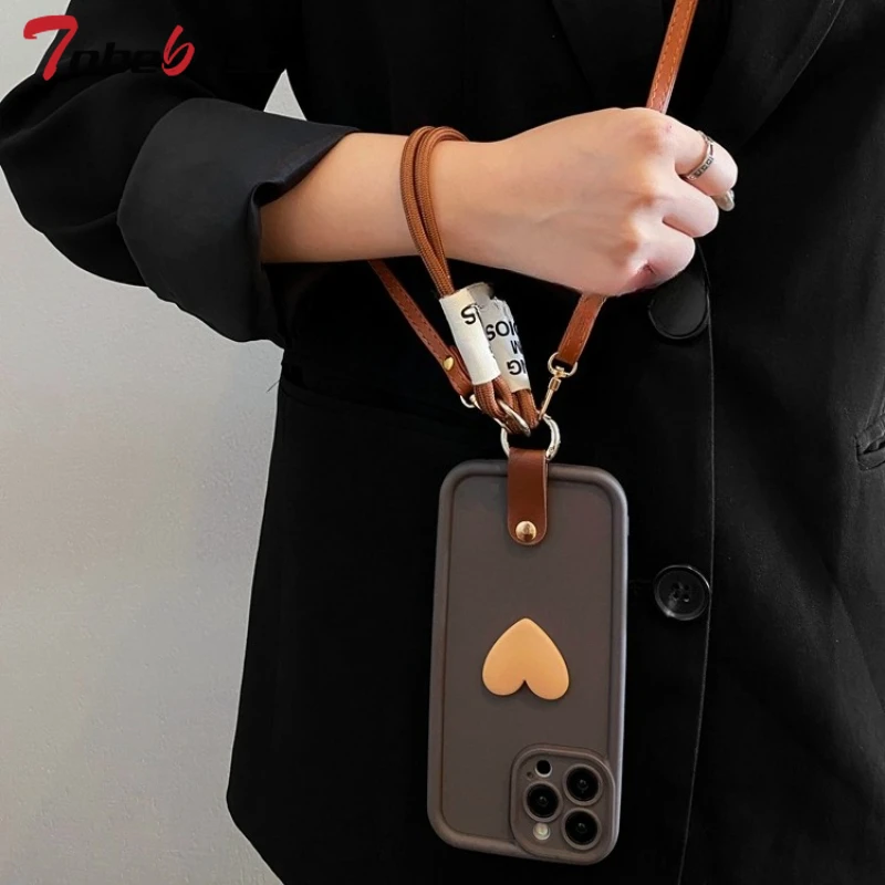 Silicone Crossbody Lanyard Wrist Strap Phone Case with Enhanced Protection