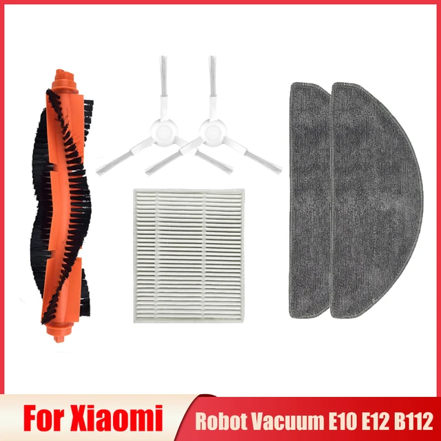 For Xiaomi Robot Vacuum E10 E12 B112 Sweeper Cleaner Spare Parts Roller  Side Brush Hepa Filter