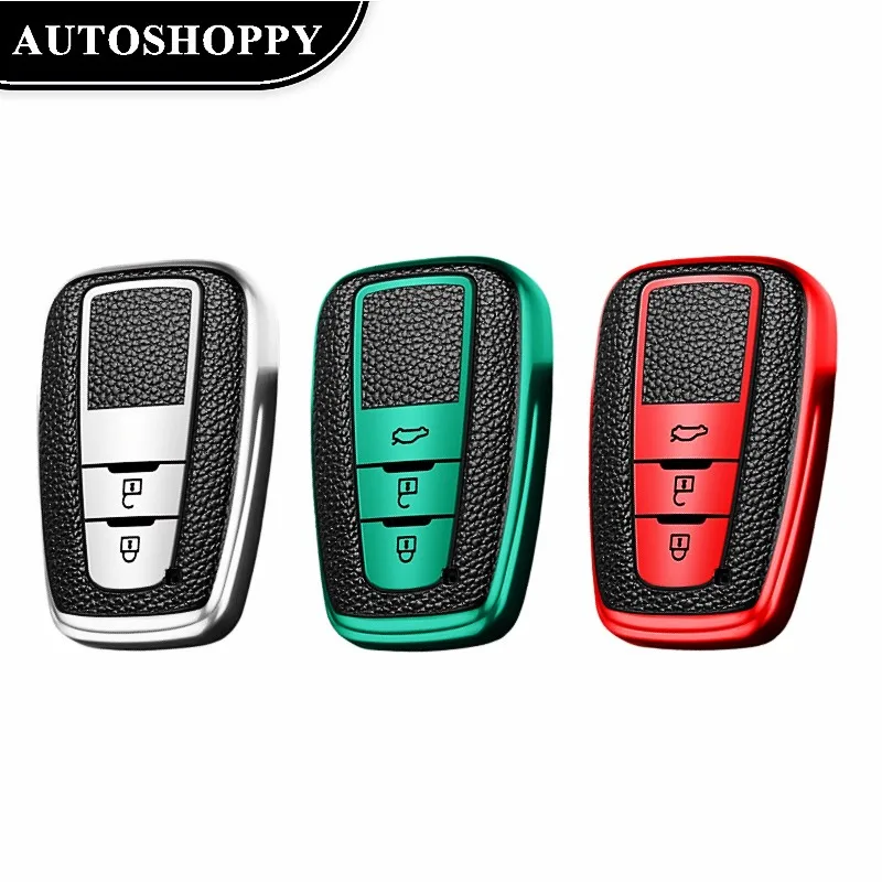 

High Quality Leather TPU Car Key Cover Case Shell for Toyota Camry Prado CHR Prius Corolla Yaris RAV4 Highlander Remote Key Fob