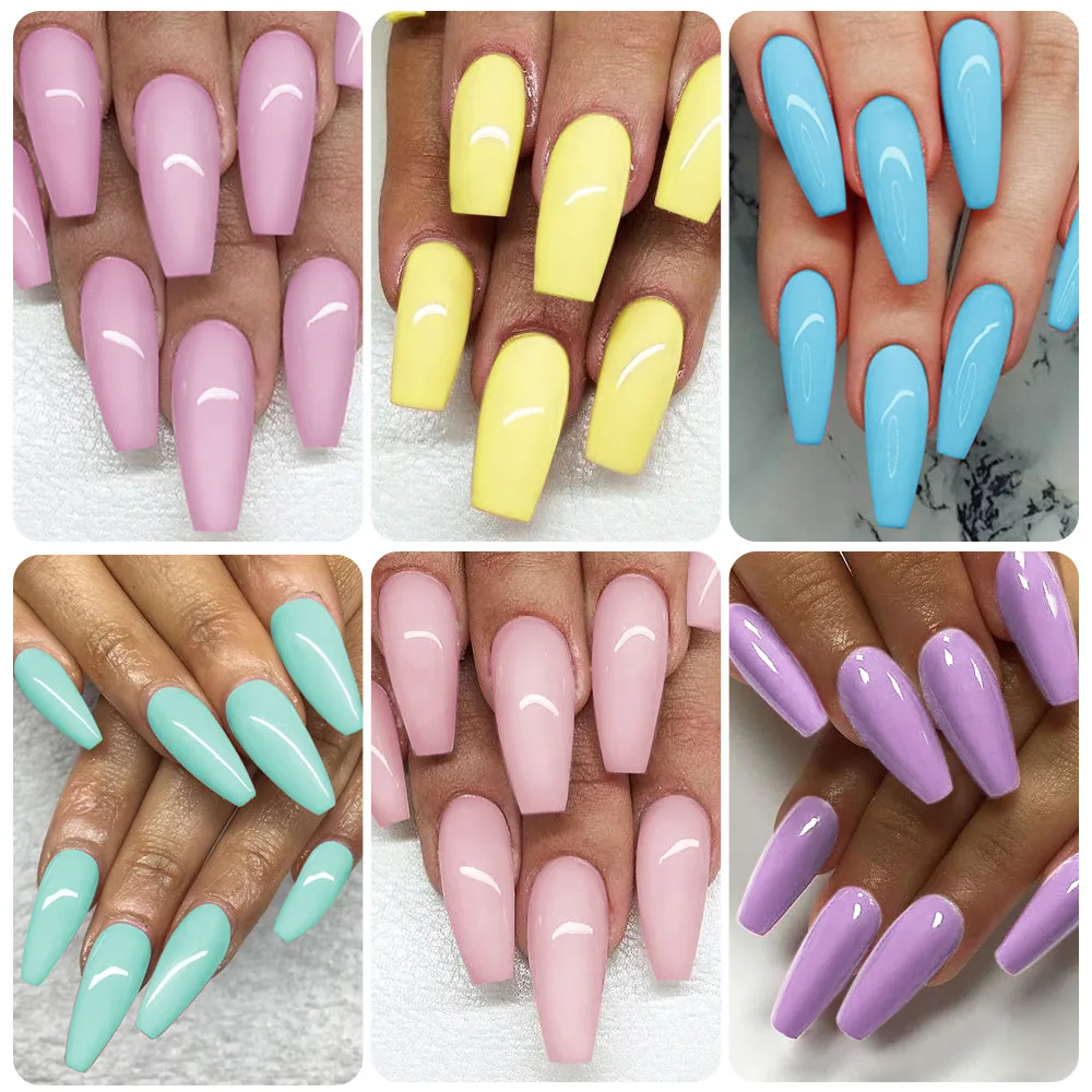 Rosalind 15ML Gel Nail Polish Set 6Pcs/set Cured With UV Lamp Base Top Matt Coat Set For Nail Art Design 6