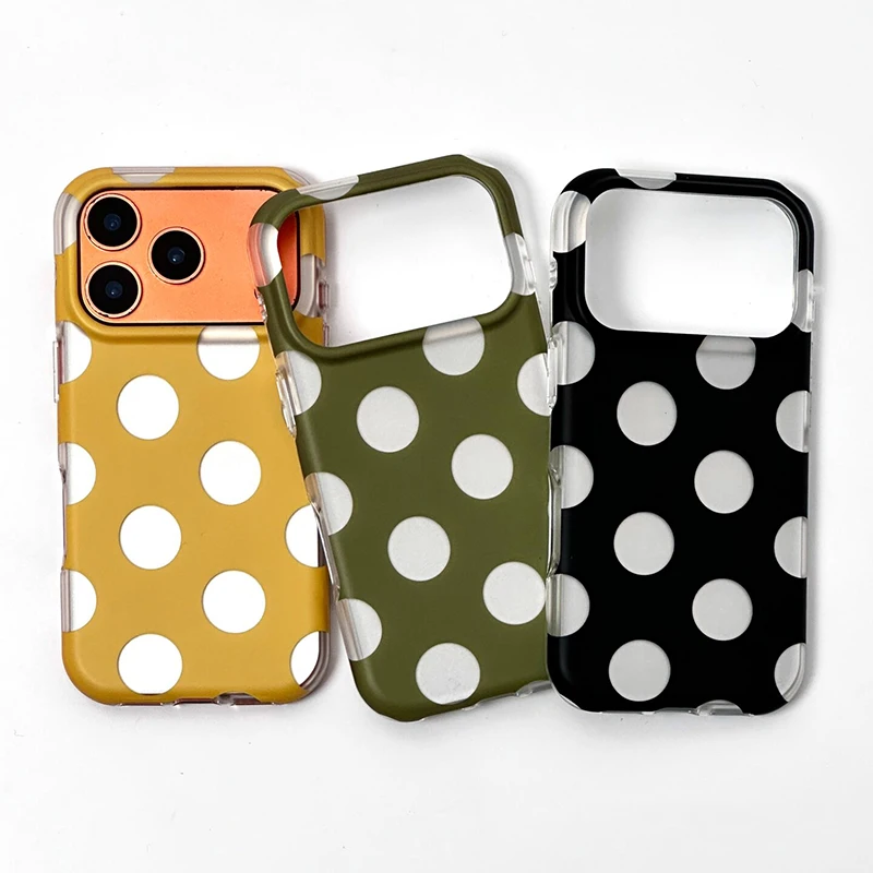 Chic Love Polka Dot Textured Soft Silicone Shockproof Phone Case