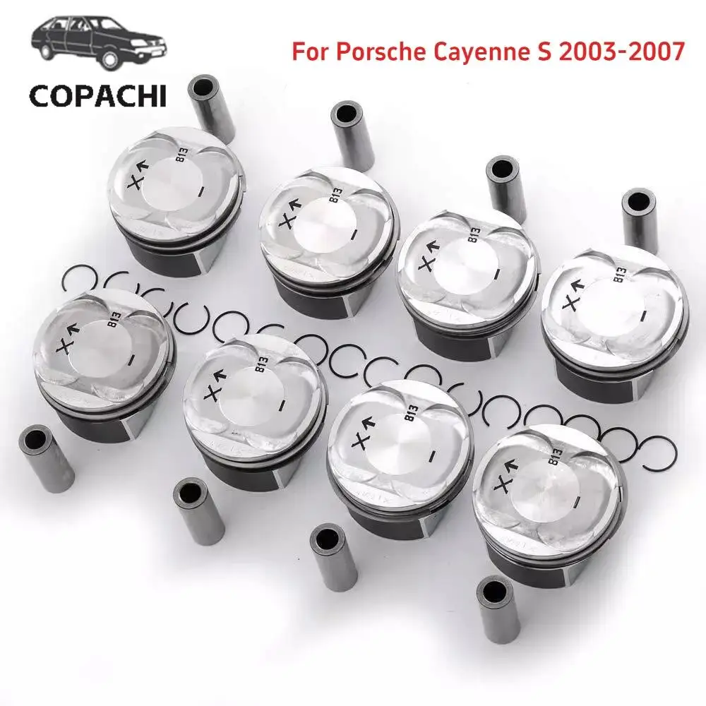 8pcs Pistons Rings Set &Phi;93mm 948 103 031 34 996 103 033 51 For Porsche Cayenne Turbo S 955 9PA M48.50 M4850 4.5L V8 Twin Turbo