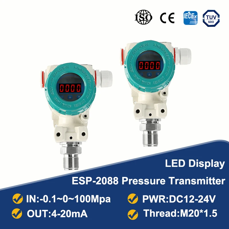 Датчик давления ESP2088 светодиодный дисплей датчик для дизельного топлива M20X1.5