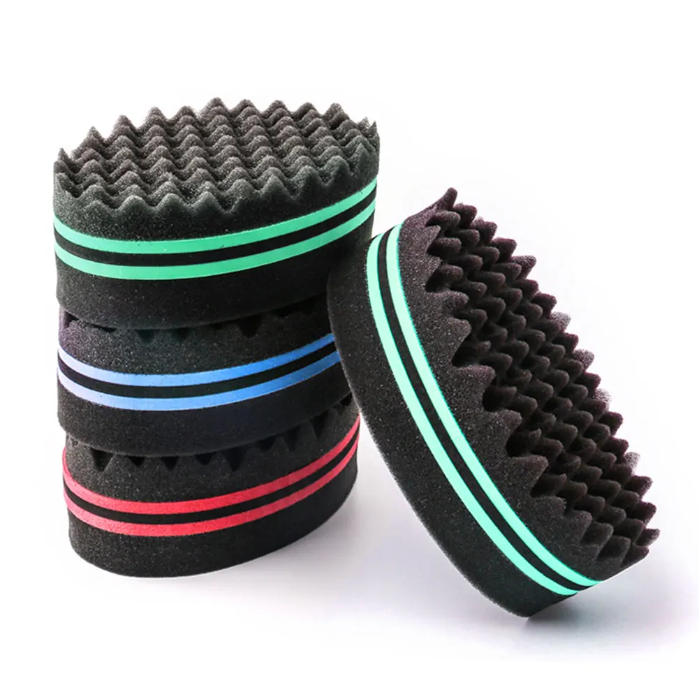 Oval Double Sides Hair Brush Sponge Brush For Natural Afro Coil Wave Dread Sponge Brushes Hair Braids Braiding Hair 5