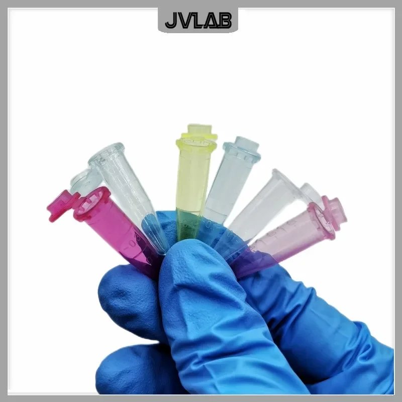 Microtubes Centrifuge Tube 0.5ml Lab Centrifugal Tube Colorful EP Bottom Tip PP Test Snap-cap 100/PK