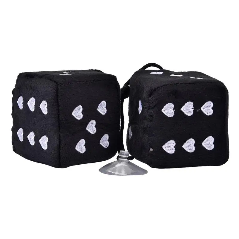 DiceForCarMirrorFuzzyPlushDiceCarRearViewMirrorHangerCube