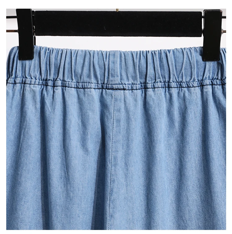 2026 High Waist Loose Fit Wide Leg Jeans Women Plus Size Casual Straight Workwear Trousers Summer Autumn Denim Capri Pants