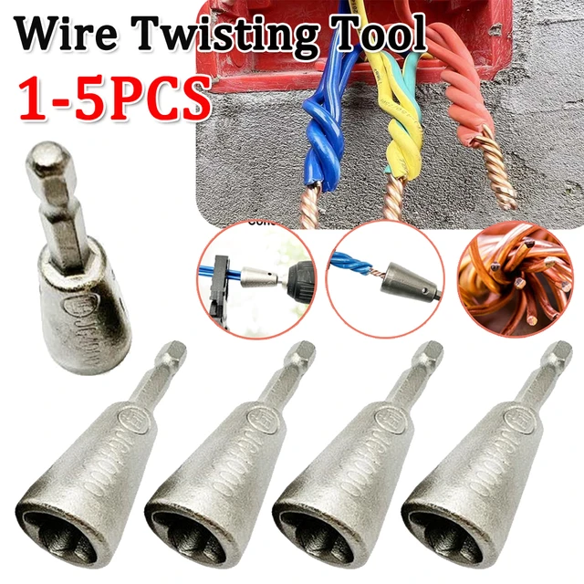 Quickly Wire Twister 1.5-6 Square 2-6 Wire Twist Wire Cable 6mm Hexagonal  Handle Electrical Cable Twister For Power Drill Driver