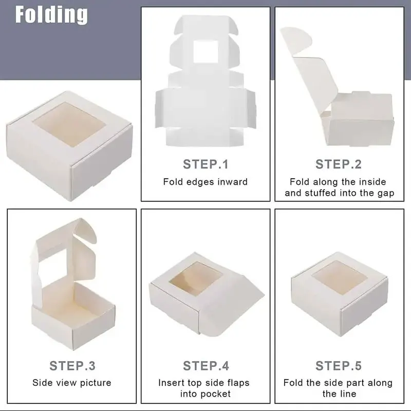 10/30/50pcs Mini Kraft Paper Soap Gift Boxes with Clear Window, Small Packaging Case fo... - SKU KGSB0930 - UGI Packaging