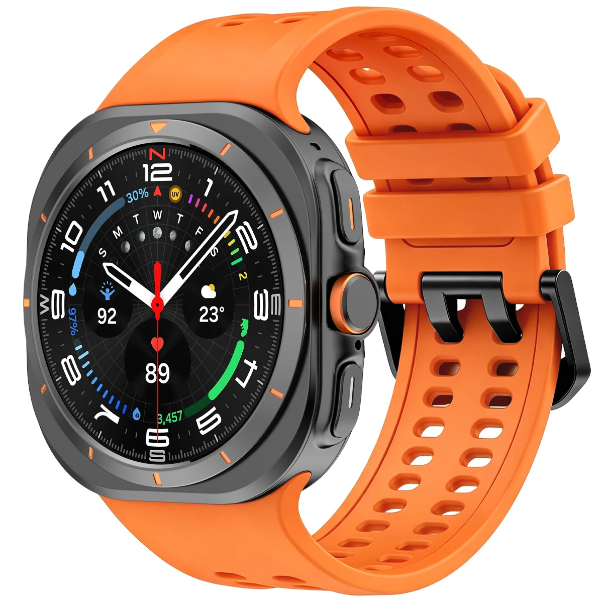 Enhanced Silicone Sport Strap for Smartwatches - Ultra-Comfort Wristband, 47mm, Official Design