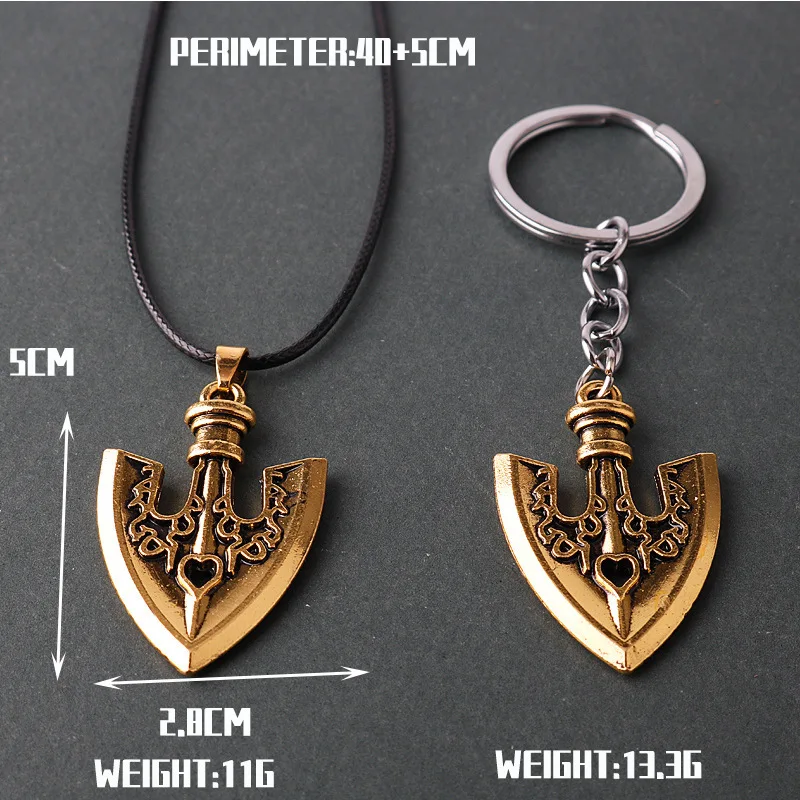 Anime JOJOS Necklaces Kujo Jotaro Arrow Metal Pendant Chain Choker keychain Charm Gifts Jewelry collares anime necklace anime keychain pendant anime keychain necklace pendant