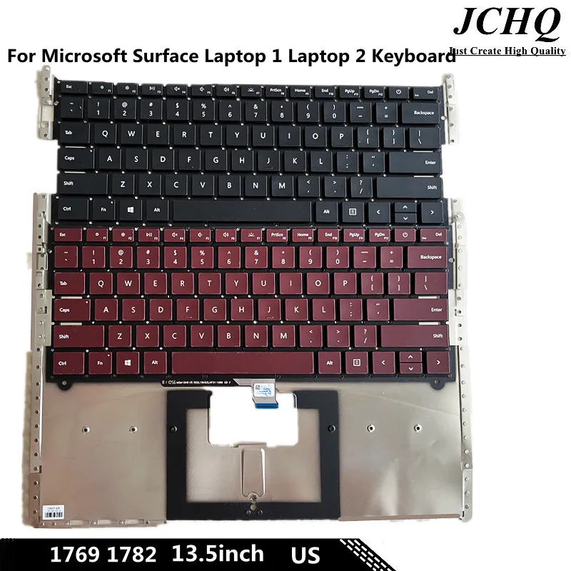 

JCHQ Original For Microsoft Surface Laptop 1 Laptop 2 1769 1782 Keyboard 13.5inch US Silver Red Black Blue