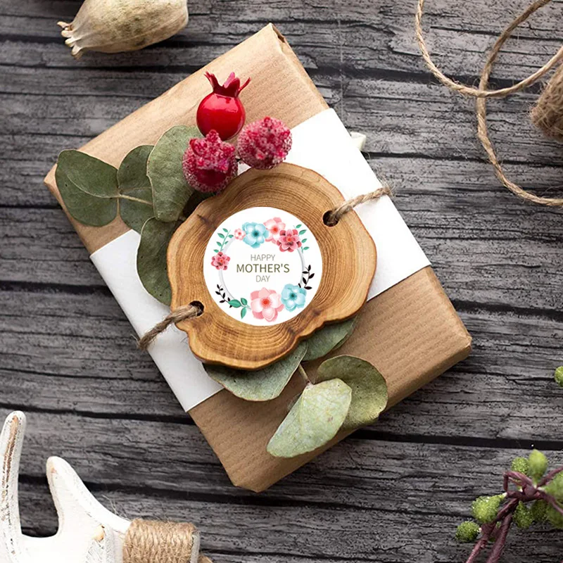 100-500pcs 해피 어머니의 날 스티커 봉투 물개 선물 포장 파티 호의 중소기업 용품에 대한 스티커 감사합니다