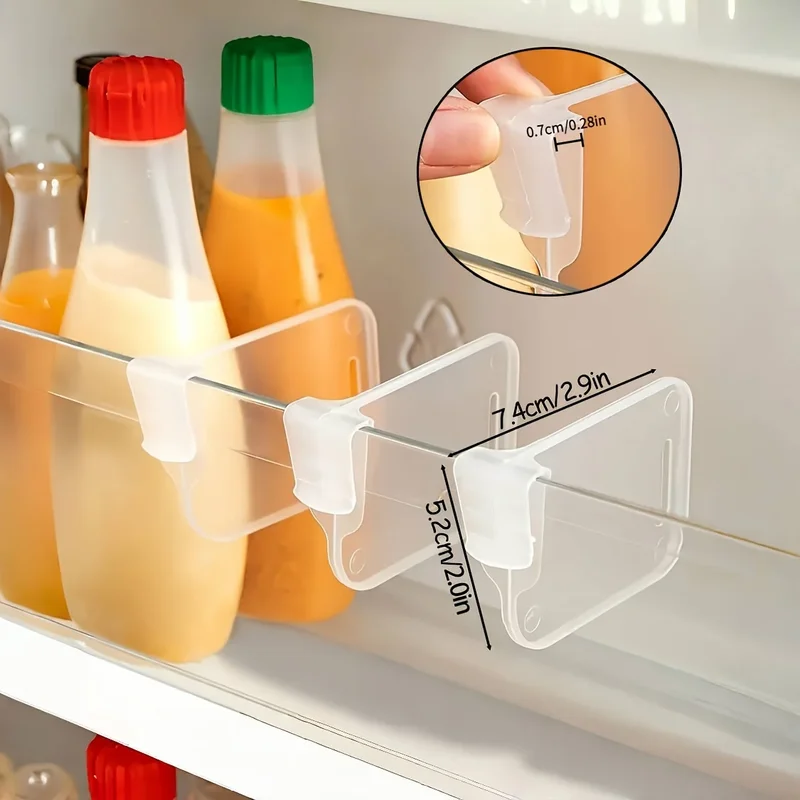 5 10 15 20PCS Sturdy Clear Refrigerator Organizer Dividers Adjustable Fridge...
