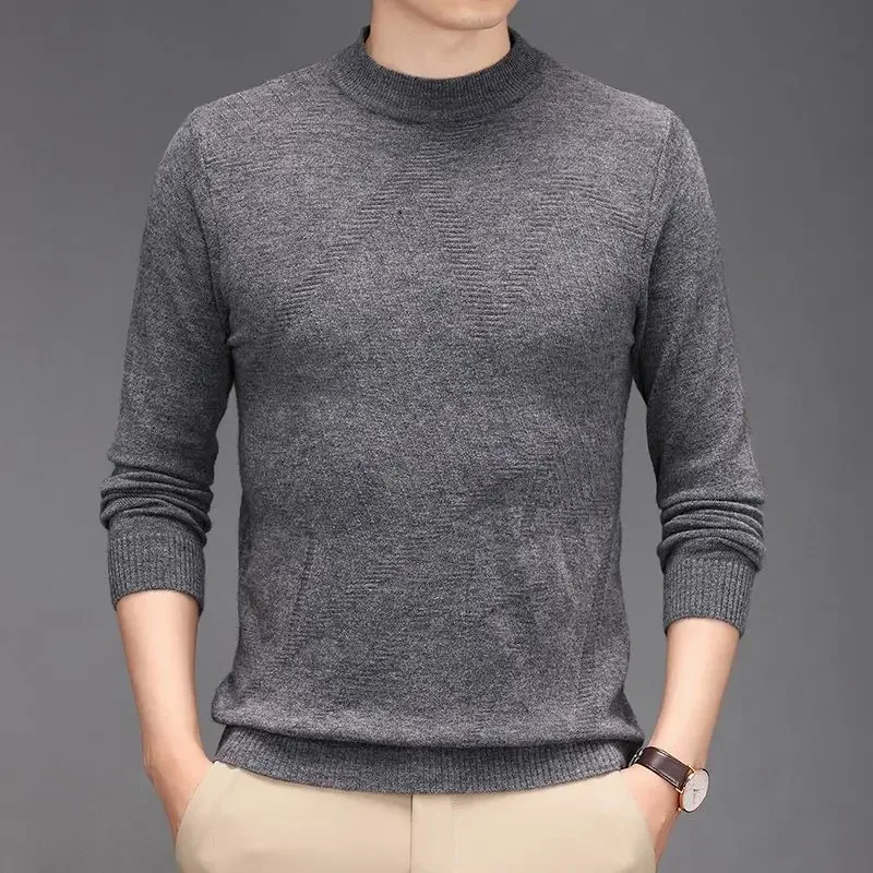 thumbnail image 1 of Sudaderas Tendencias de moda de otoño coreano 2024 Jerseys de rayas para hombre Ropa de manga larga de primavera Nueva camiseta de alta calidad para hombres, 1 of 5