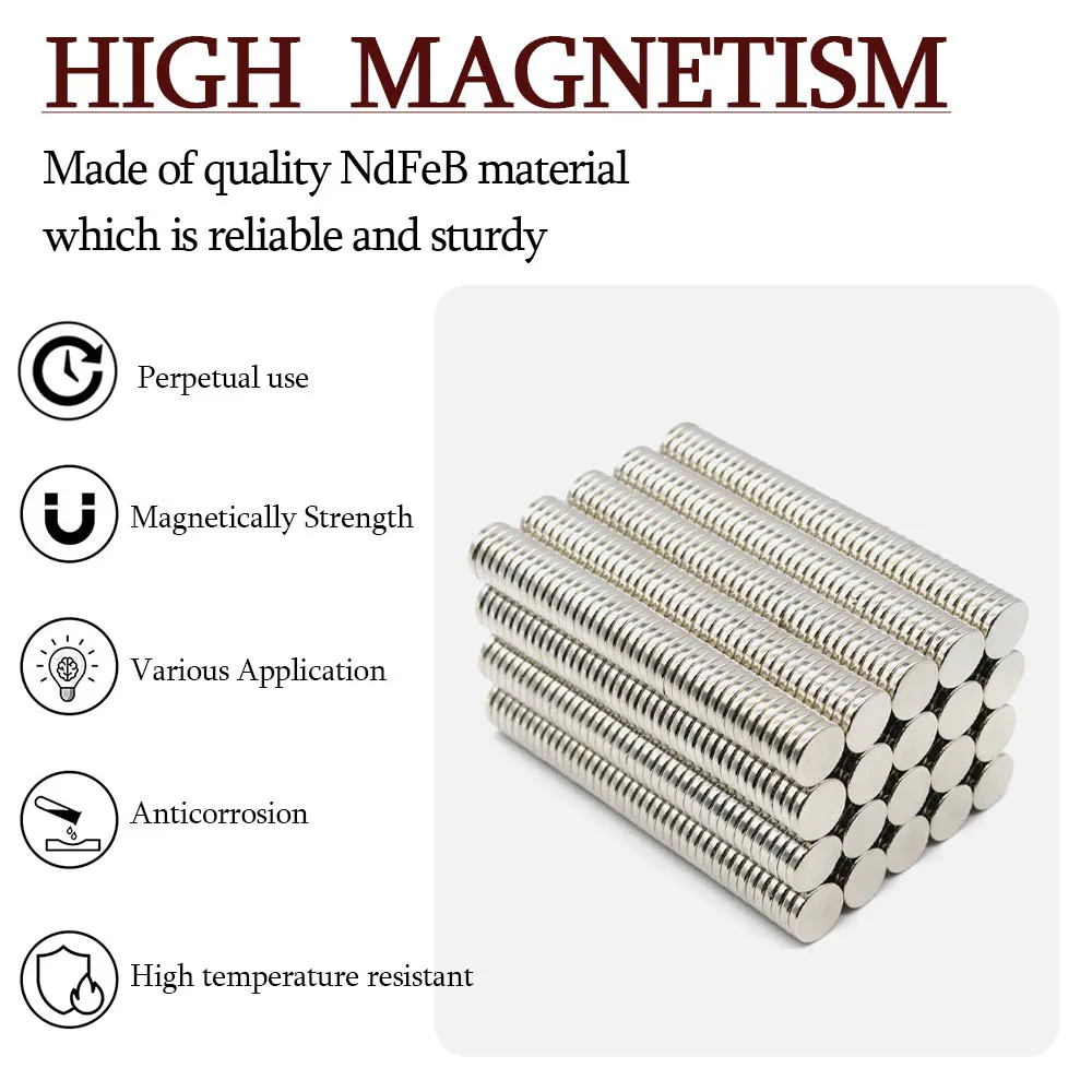 15 mm x 3 mm, superstarker runder Neodym-Magnet, leistungsstarke Magnete, N35, kleiner permanenter magnetischer NdFeB-Kühlschrankmagnet, 15 x 3 – Detail 2