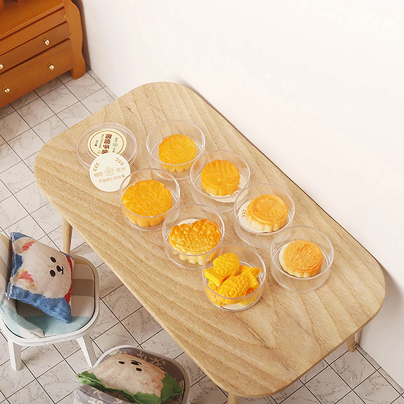 

1 Набор 1:12 миниатюрный кукольный домик средней осени Лунный пирог паста пирог Кето рыба яки W/коробка кухонная еда декоративная игрушка