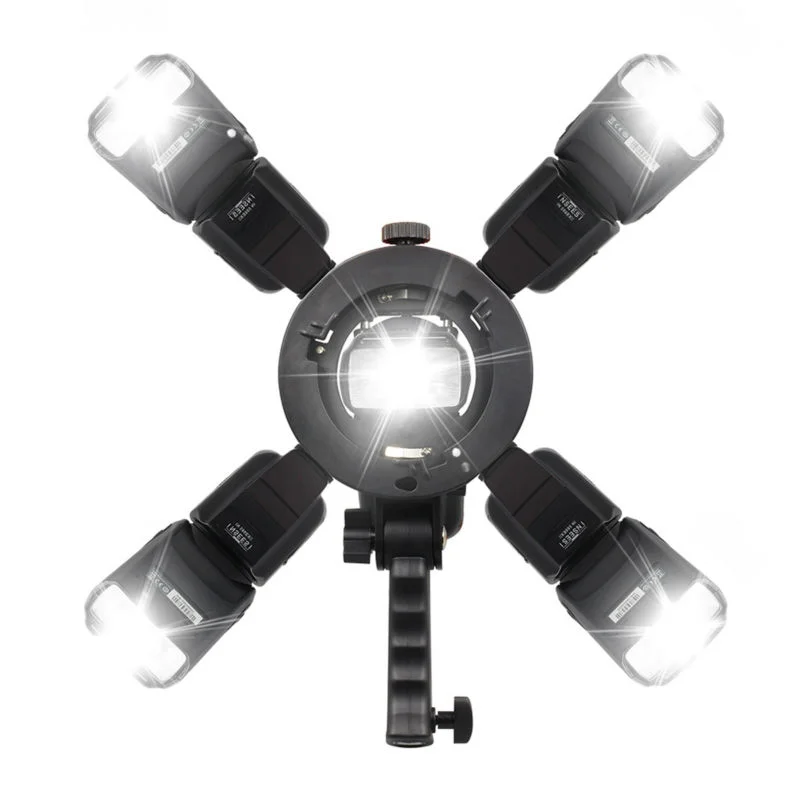Bowens Mount Bracket Holder S-Type Bracket Handheld Grip for Speedlite Flash Snoot Softbox Beauty Dish Honeycomb