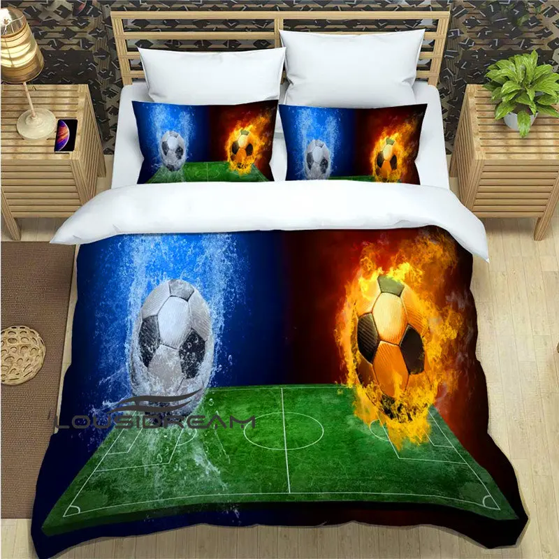 

Football Stadium 3D Printing Three Piece Set of Fashion Bedding for Children and Adult Bedding, Duvet Cover, Pillowcase Set