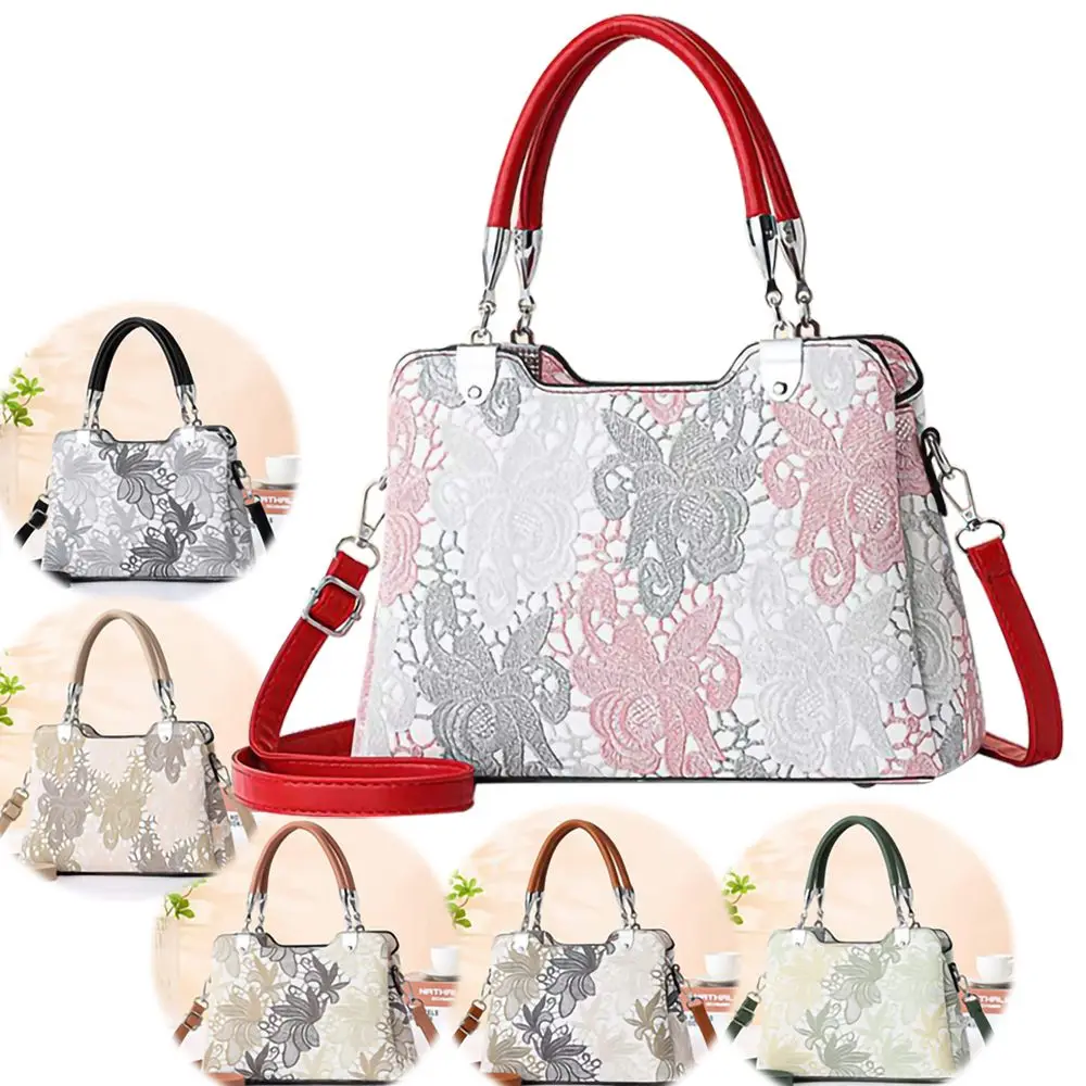 

2022 New Women Flowers Pattern Handbags , Female Shoulder Crossbody Bag , Square Brand Retro Messager Bags for Lady