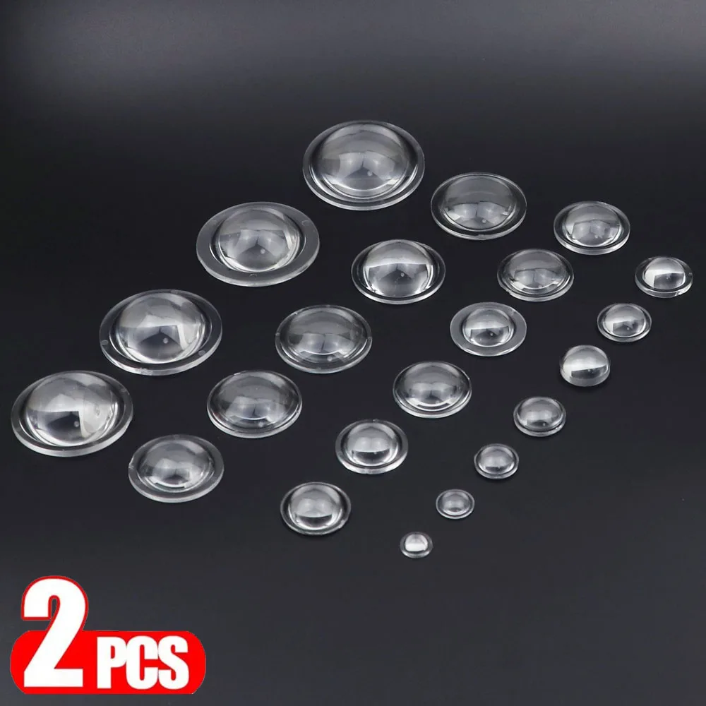 2pcs 10 15 18 20 23 25 28 30 - 52 MM PMMA Plano Convex Acrylic ...
