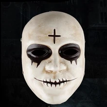  High Quality The Purge Resin Mask Horror God Cross Halloween Full Face Creepy Movie Masks Collection Easter Cosplay Party Props 
