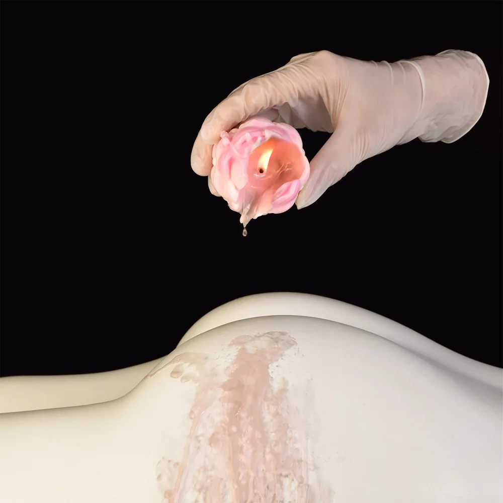 FAAK Low Temperature Sex Candle Drip wax Bdsm Sex Bed Flirting lotus Shape Hyacinth Fragrance Candle Erotic Games for Couple