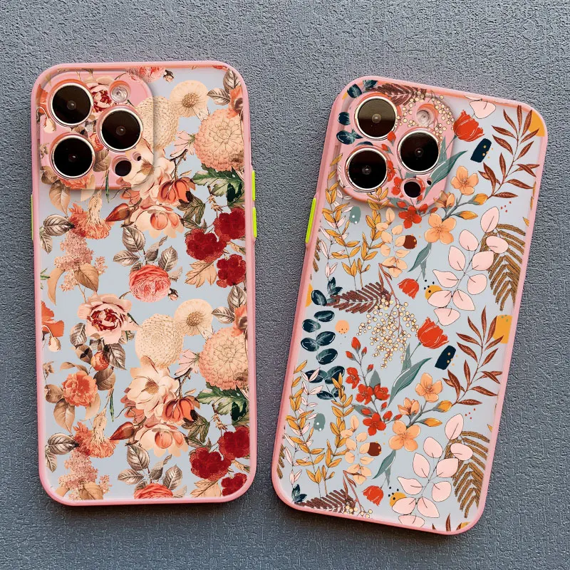 Elegant Pink & Purple Peony Flower Shockproof Phone Case
