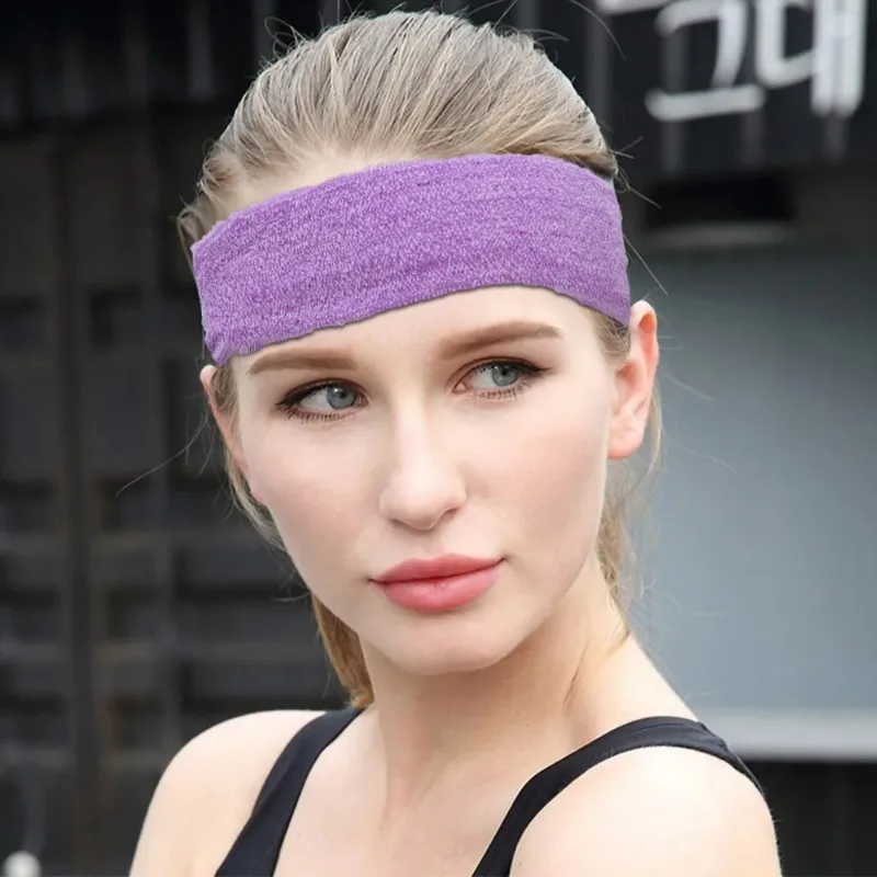 Sweatband Headwear Men Sports Headband Fitness for Woman Hair Wrap Brace Elastic Cycling Yoga Running Fashion Hair Accessorie