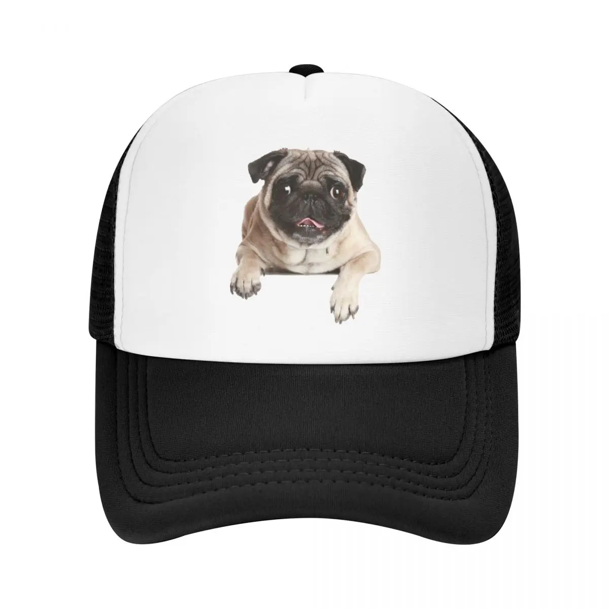 

Fashion Unisex Lovely Pug Dog Trucker Hat Adult Adjustable Baseball Cap Men Women Sports Snapback Hats