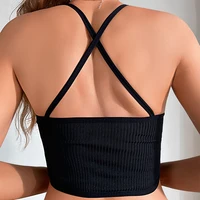 Sexy maille Camisole haut court Corset sans couture dos nu sous-vêtements mode chaude femmes débardeur décontracté Bralette Lingerie réglable 2