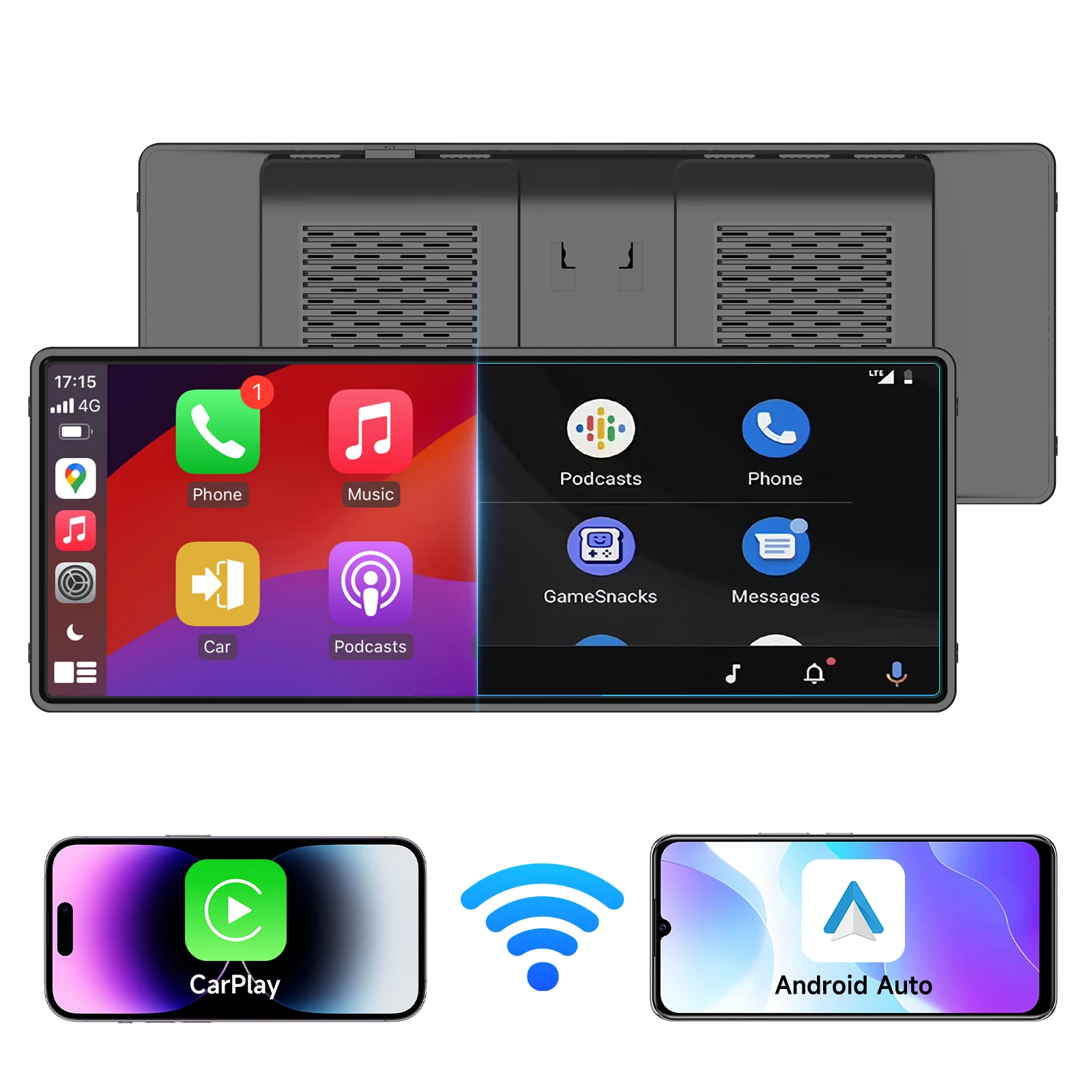 Car Multimedia Player Wireless Carplay Wireless Carplay Adapter Smart Carplay Box Multimedia Touch Screen Car Dashboard Display Screen Dash Cam Driving Recorder Car Rear View Camera Wireless Portable Carplay Screen for Car 10.26Inch Carplay & Android Auto Car Touch Stereo Dash Cam Backup Camera