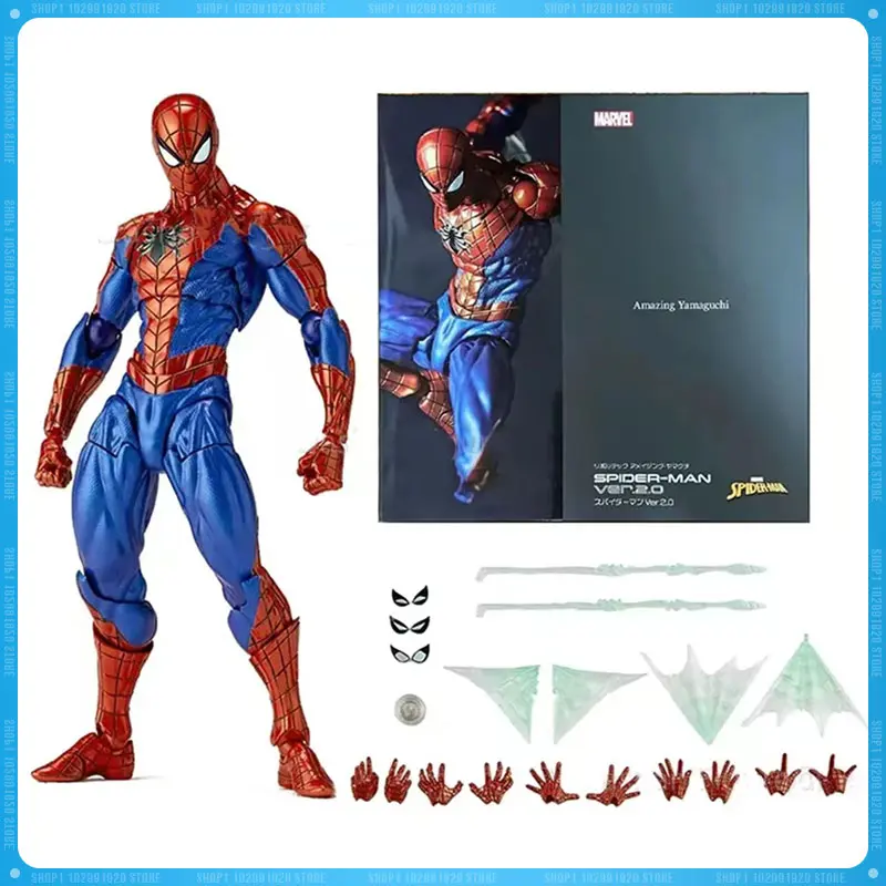 

Marvel Figures Spider-Man Ver 2.0 Peter Parker Ko Anime Action Figure Spiderman Statue Model Collection Ornaments Toys Gifts