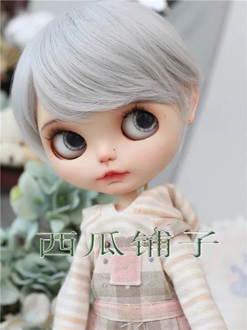Blythe Little Doll Wig Short Hair Collection High Temperature Silk Hair Bjd Wig  Doll Accessories