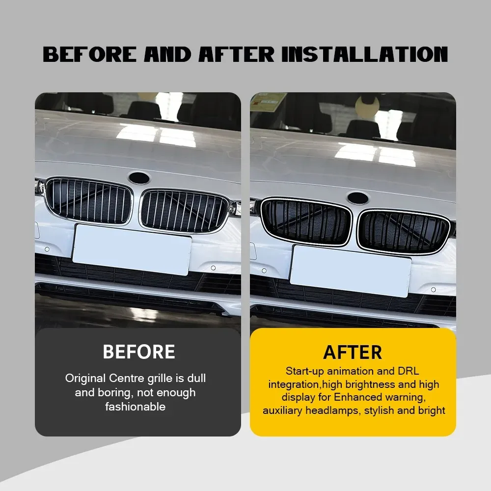 LED Light Grille For 3 Series 2013-2019 F30 F31 F35 330d 328i 335i 320d 340i Ca