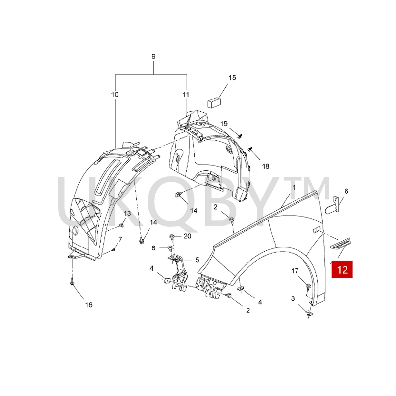 9046760 9046761 Suitable for Bu ic k Regal Left fender decorative strip with non T side label, fender decorative sticker