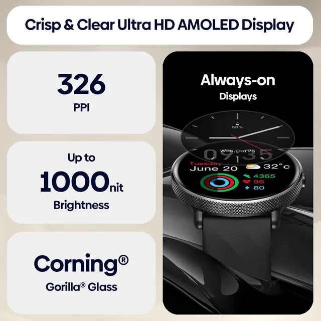 Zeblaze GTR 3 Pro Voice Calling Smart Watch 1.43" AMOLED Display 316L Stainless Steel Frame Fitness Tracking Smartwatch 3