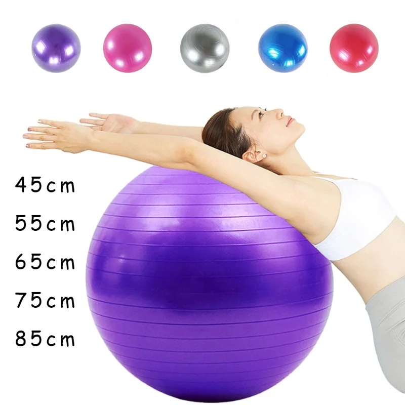 PVC Fitness Balls Yoga Ball Thickened Explosion-proof Exercise Home Gym Pilates Equipment Balance Ball 45cm/55cm/65cm/75cm yoga ball